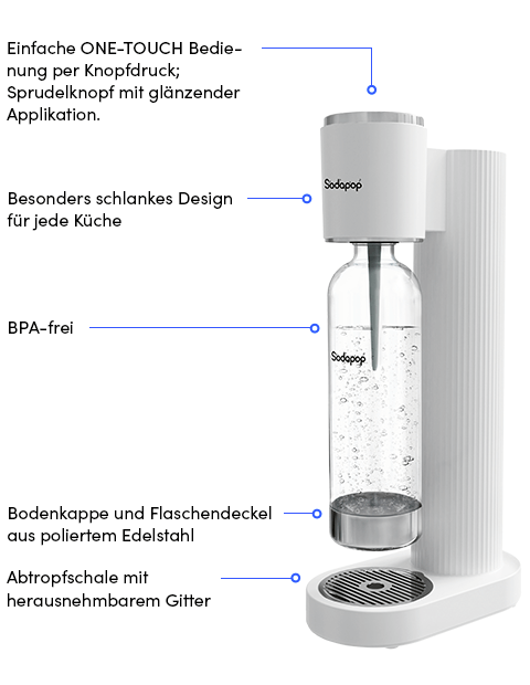 Sodapop Wassersprudler Cooper Weiss Strichzeichnung Mobile
