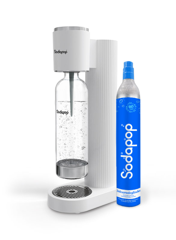 Sodapop Wassersprudler Cooper Zylinder Weiss Produkthero